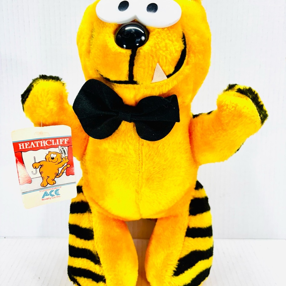 Vintage HEATHCLIFF Plush 1988 Orange Cartoon Cat ACE Novelty Toy 14” RARE